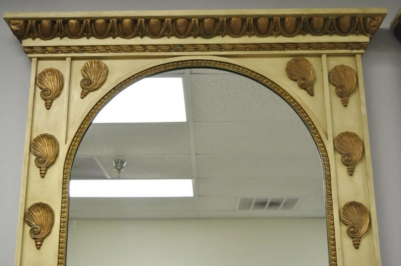 Italian Hollywood Regency Shell Form Grotto Console Hall Table & Mirror - a Pair gallery