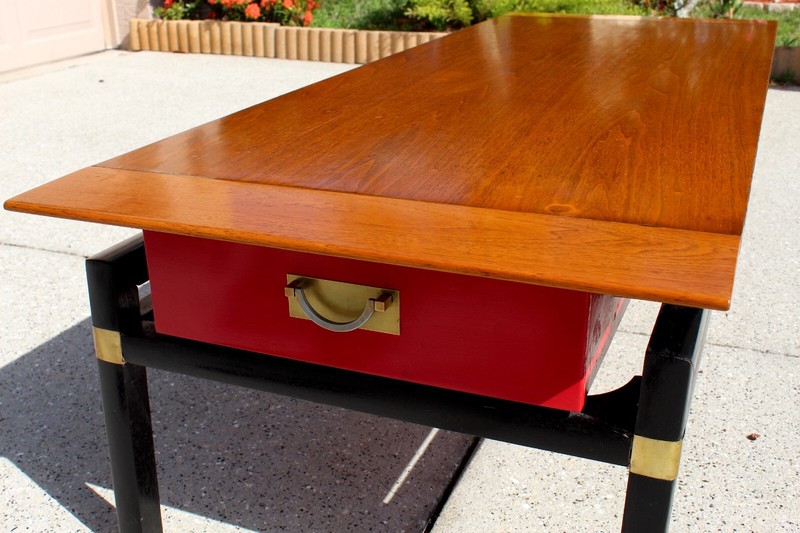 Mid-Century Modern Asian-Inspired Coffee Table by Michael Taylor Style for Baker gallery