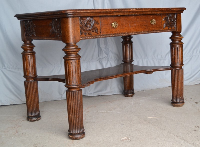 Antique Quarter sawn Oak Library Table gallery