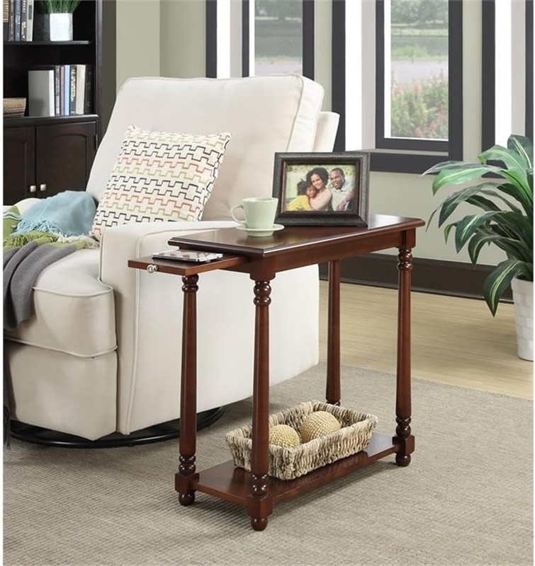 Small Narrow Chair Side End Table Accent For Living Room Office Furniture Thin