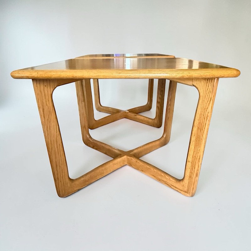 Vintage Lane Perception End Tables MCM Set of 2/Mid Century Modern 1984 gallery