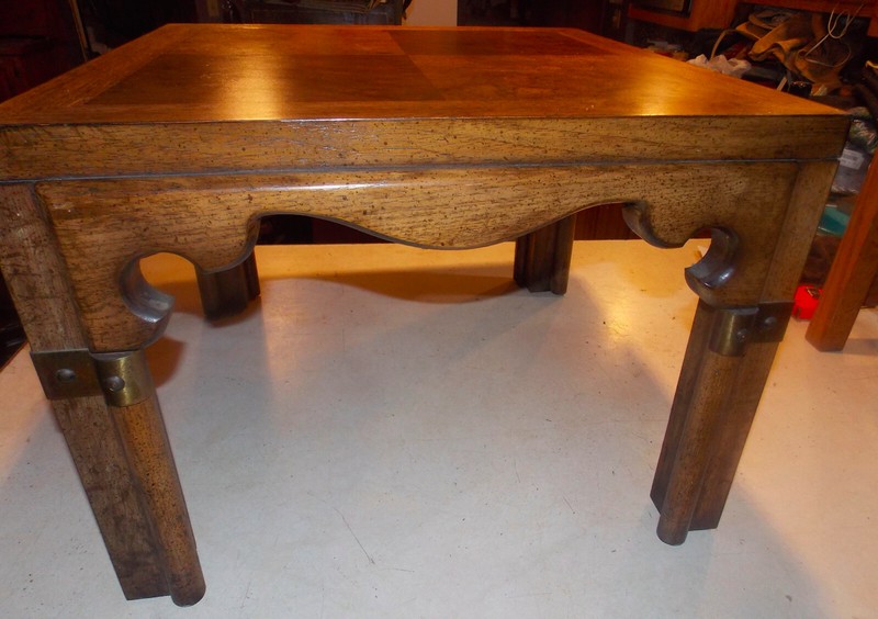 Burl Elm & Oak Henredon End Table / Side Table (ET325)