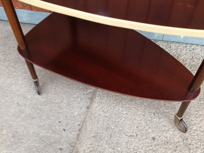 Serving Cart Tea Cart Wood 50s Table Rockabilly Side Table Mid Century Bar gallery