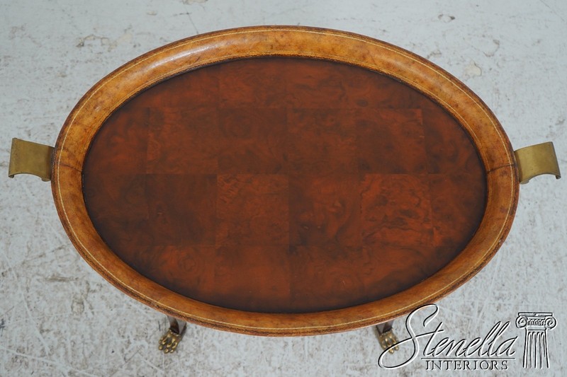 L69851: MAITLAND SMITH Burl Walnut Tray Top Coffee Table gallery