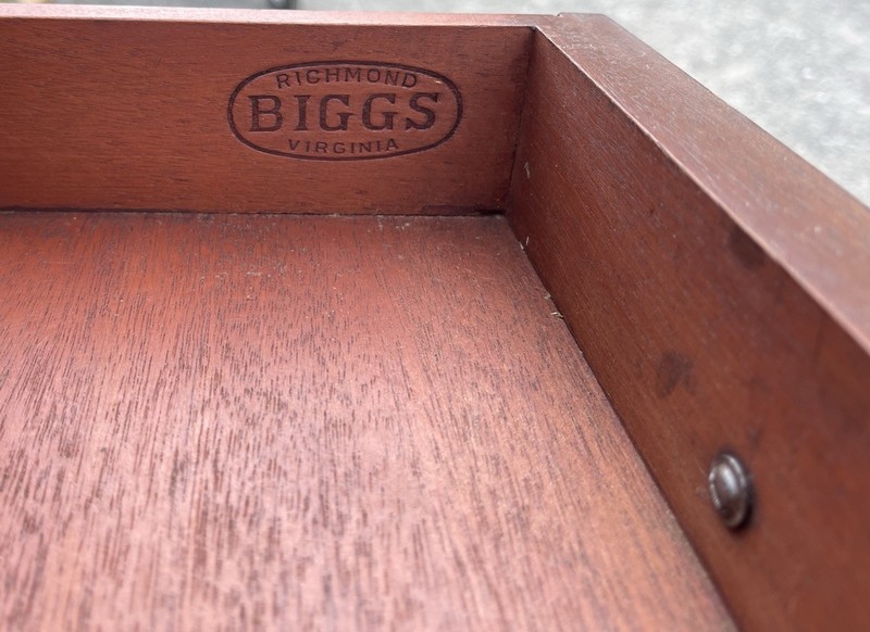 Vintage Biggs Solid Mahogany Drop Leaf Inlaid Pembroke Side Table Hepplewhite gallery