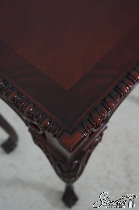 L71982: WELLINGTON HALL Chippendale Mahogany Clawfoot Console Table gallery