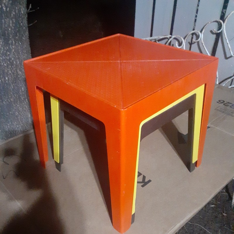 MIDCENTURY MODERN CHEINCO BURLINGTON NEW JERSEY ATOMIC PLASTIC STACK NEST TABLES gallery