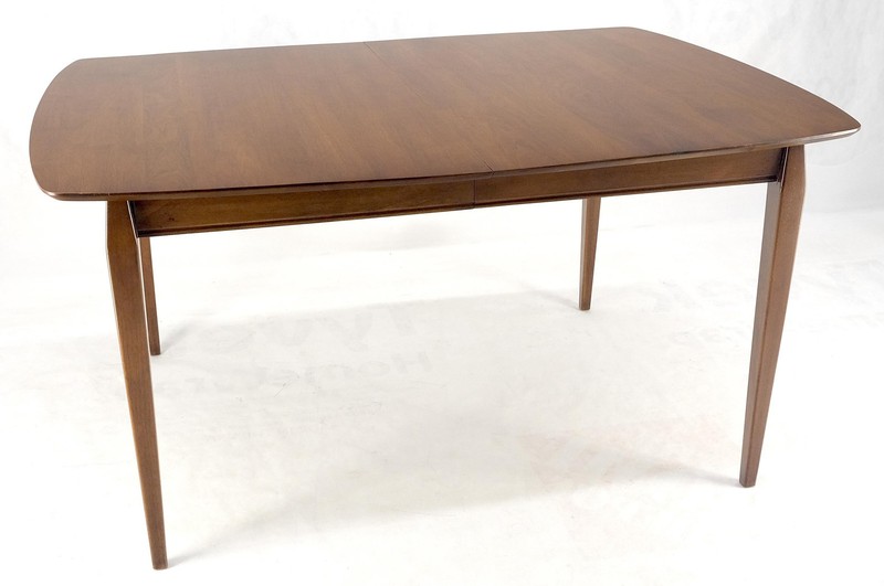 Walnut Danish Mid Century Modern Tapered Leg 2 Boards 58" Long Dining Table MINT gallery