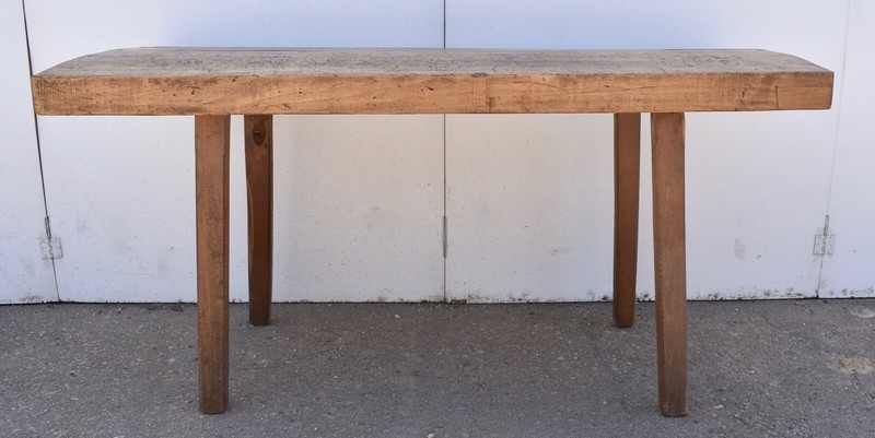 Vintage Oak Pig Bench Butcher’s Block Table