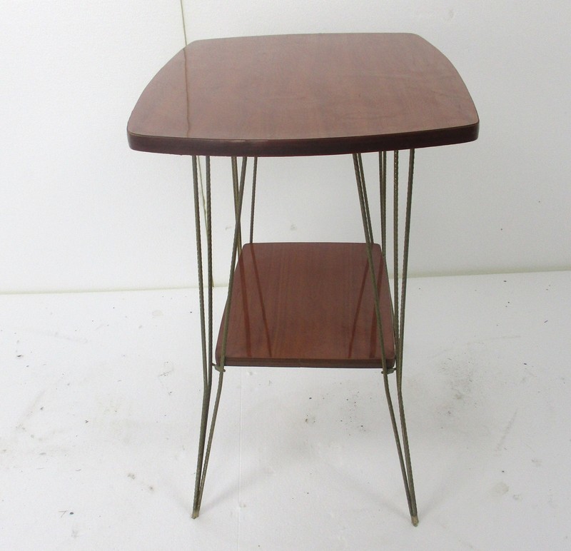 Small Vintage Authentic TV Stand Table Mid Century Modernist Stunning Funky Ra gallery