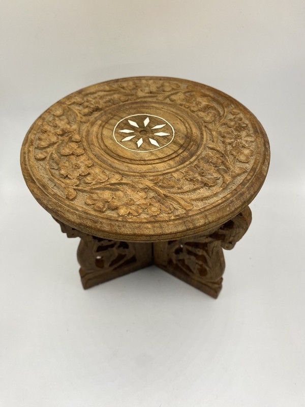 Rare Authentic Antique Anglo-Indian Folding Table, Handcrafted (circa 1840–1860) gallery