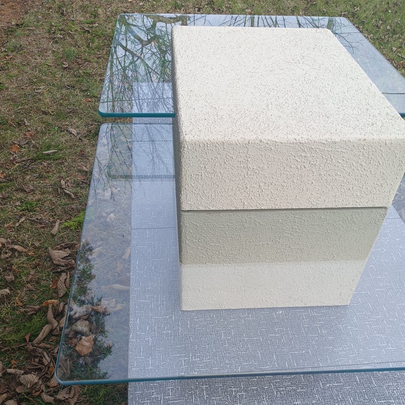 IMPOSSIBLY RARE PERHAPS Last OF ITS kind COFFEE TABLE paintable PLASTER GLASS gallery