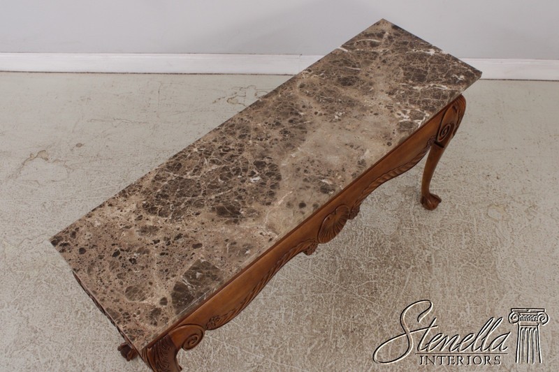 L73134: CENTURY Chippendale Style Marble Top Console Table gallery