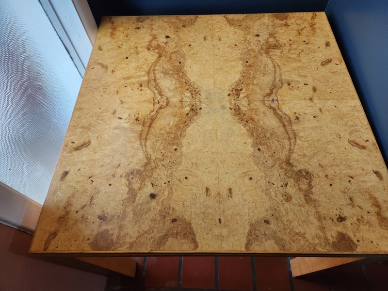Burl Wood and Pine Game Dining Table Mid Century Modern Harvey Probber, burlwood gallery