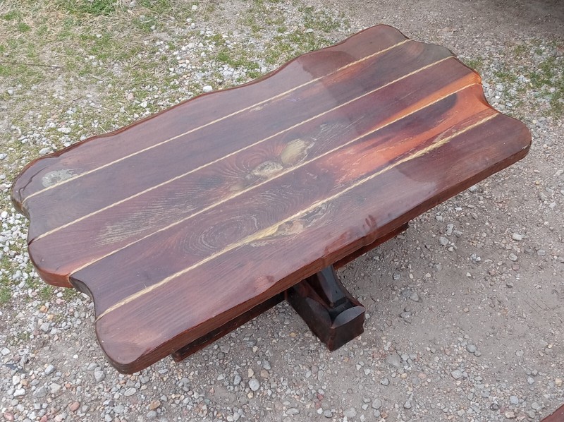 Live Edge Cedar Slab End Table / 1 Table (ET590) gallery