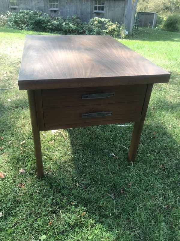 Vtg LANE Virginia Maid Wooden End Table Mid Century Modern Drawer Rare 60s Retro