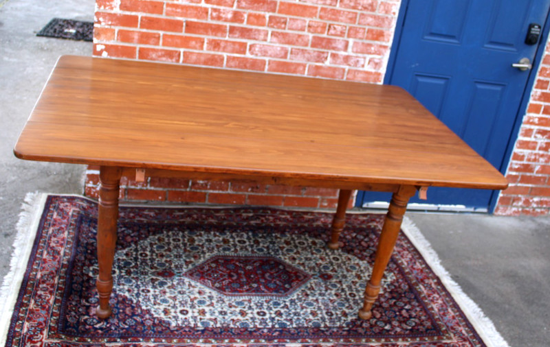 English Antique Pine Drop Leaf Table / Kitchen Table /Dining Table gallery