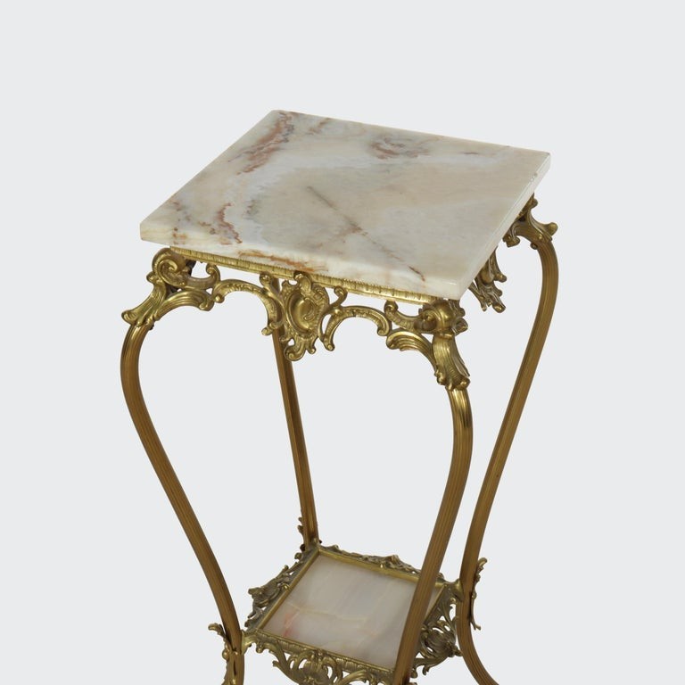 Rococo Gilt Bronze & Onyx Plant Stand C1910 gallery