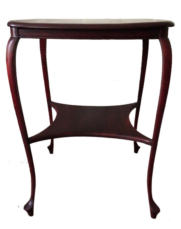 Fine Early American Queen Anne Solid Mohogany Side Accent End Lamp Table 1800's?