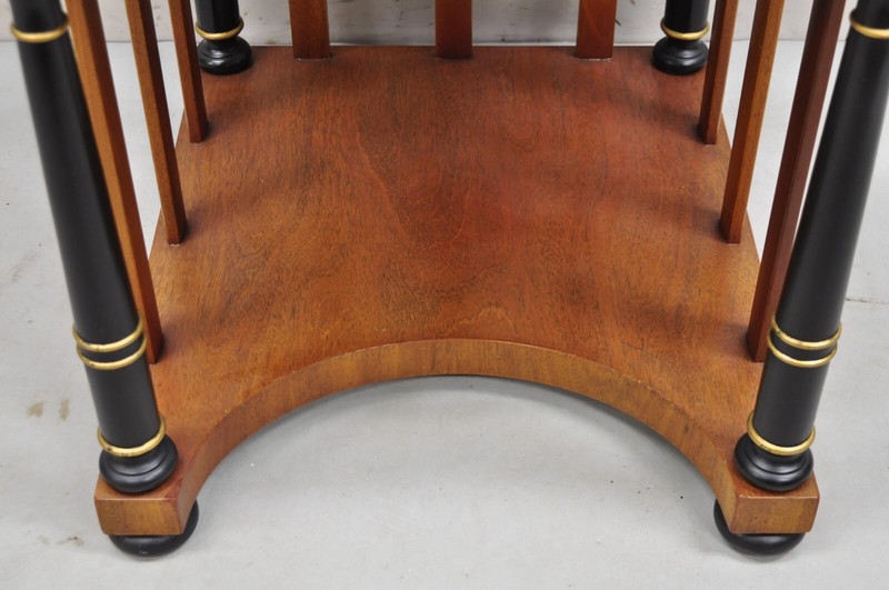 Weiman Heirloom Italian Regency Empire Mahogany Side Table w/ Black Columns gallery