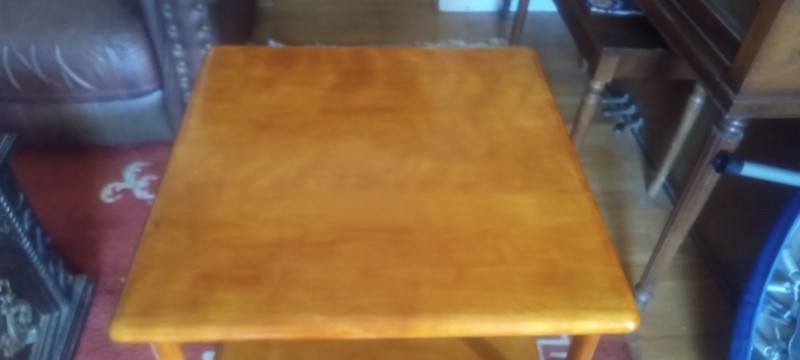 Heywood Wakefield, side table, beautiful birch? 1950s LOCAL PICK UP