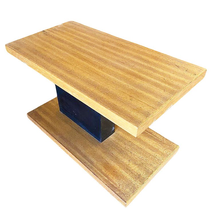 Paul Frankl Inspired Mid-Century Two Tone Walnut Side End Tables, Pair gallery