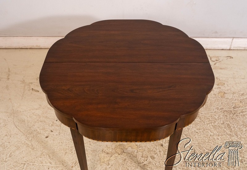 LF70998: HENKEL HARRIS Cherry Gate Leg Federal Style Flip Top Games Table gallery