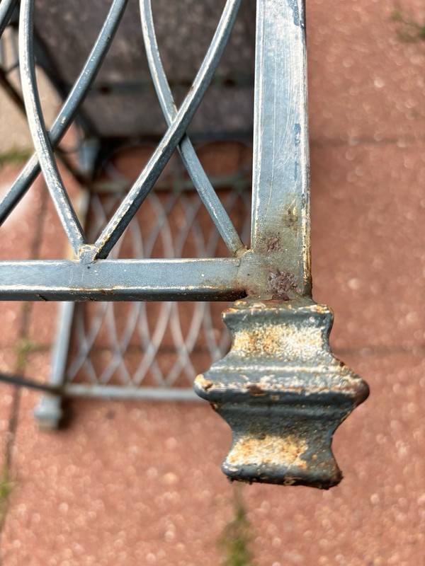 Antique Wrought Iron And Marble Small Side Table gallery