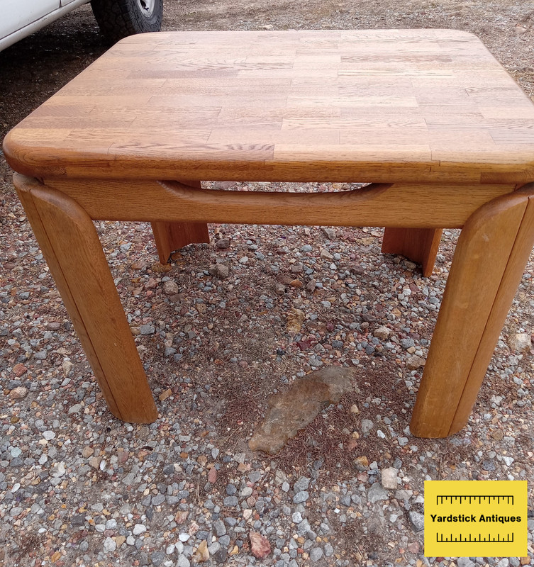 Mid Century Solid Oak Butcher Block End Table / Side Table (JLC-ET330) gallery