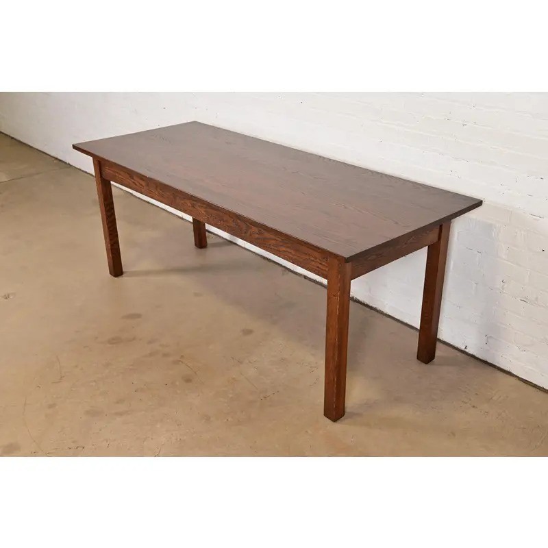 Stickley Style Mission Oak Arts & Crafts Dining Table, Newly Refinished