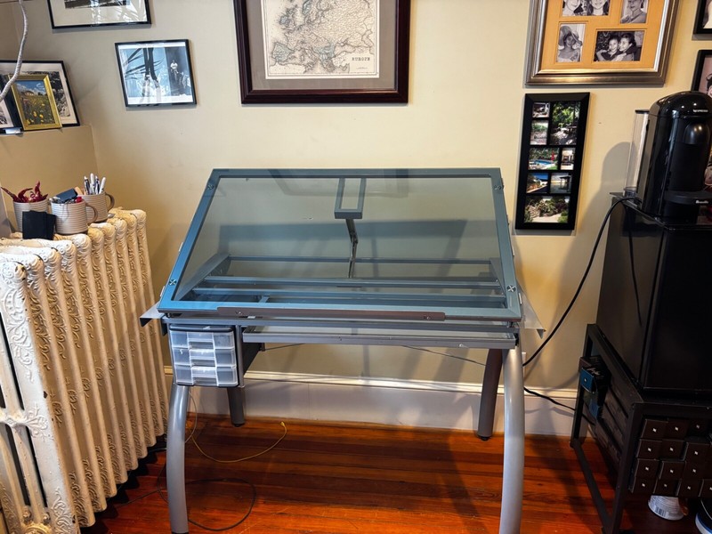 Drafting table 43"w x 25" D x 30" - 53" h gallery