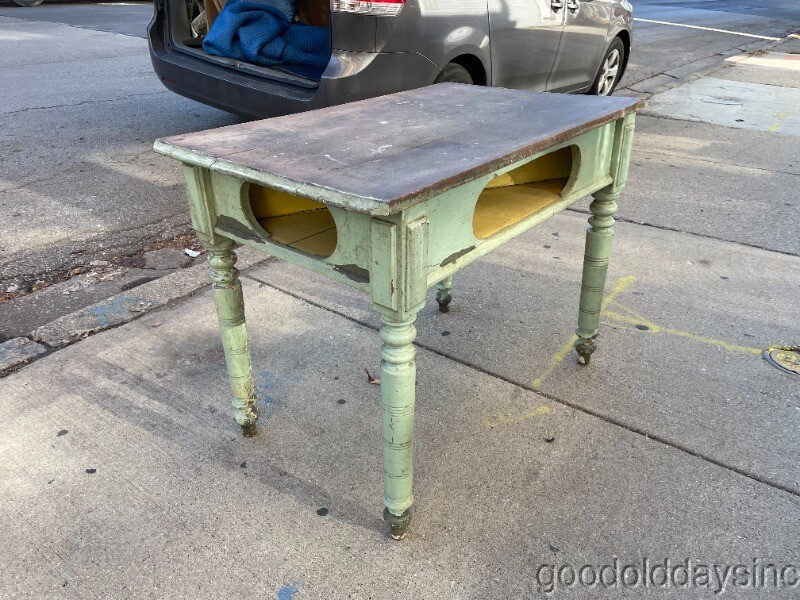Old Antique Primitive Game Table 41 x 25 gallery