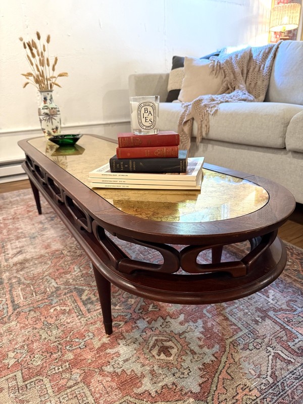 Signed Gil Robert Sculptural Walnut Coffee Table – Mid Century Modern 1960s