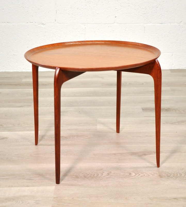 Mid-Century Danish Modern Teak Tray Table Engholm & Willumsen Fritz Hansen 1960s gallery