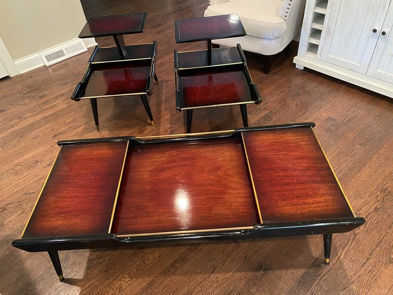 3 Vintage Gordon’s Fine Furniture Mid Century Modern End Table & Cocktail Table!