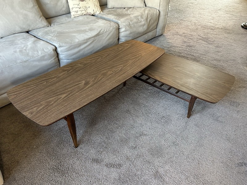 Vintage Lane Mid-Century Modern “Switchblade” Or Swivel Top Coffee Table gallery