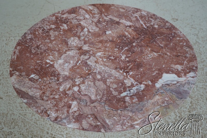 67239: Pair Italian Style Oval Marble Top Occasional Tables gallery