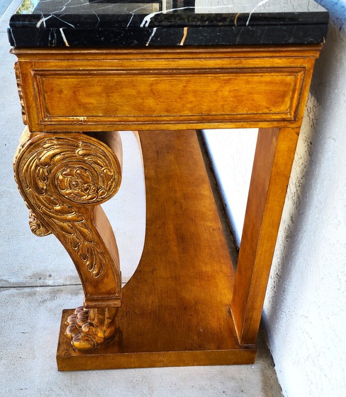 Console Table Marble & Giltwood Italian by HENREDON gallery