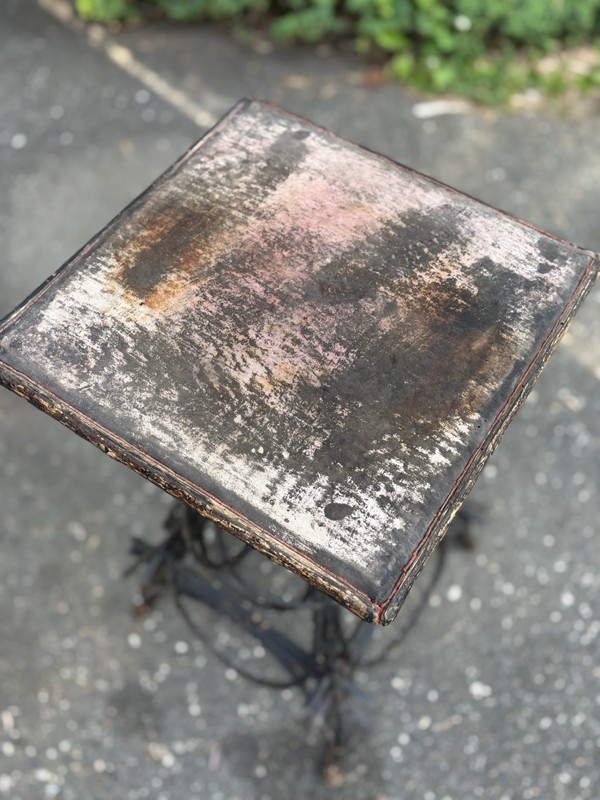Antique Adirondack Twig Table ADK Primitive Folk Art Rustic Tramp Art Wood Stand gallery