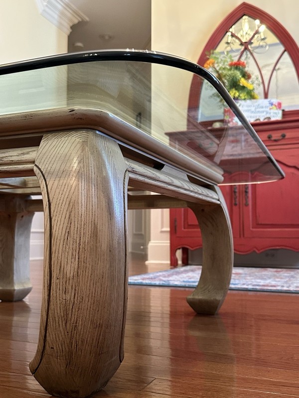 Lane Ming Style Glass Top Coffee Table gallery
