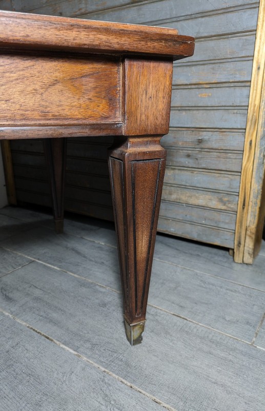 Vintage English Regency/Neoclassical Wood Side Table Brass Feet Shabby Chic gallery