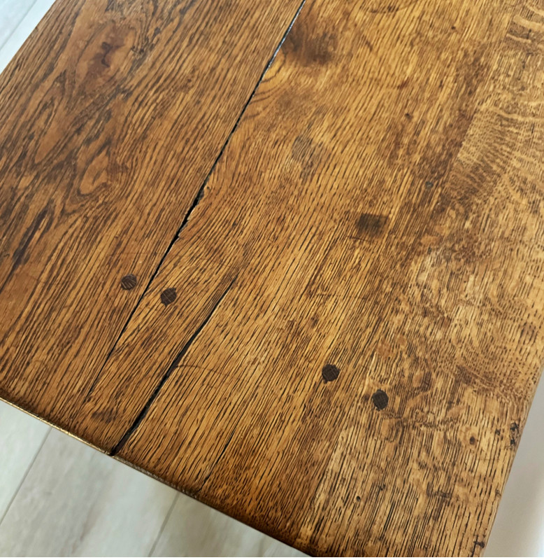 Antique Rustic Swiss Italian Oak Trestle Table gallery