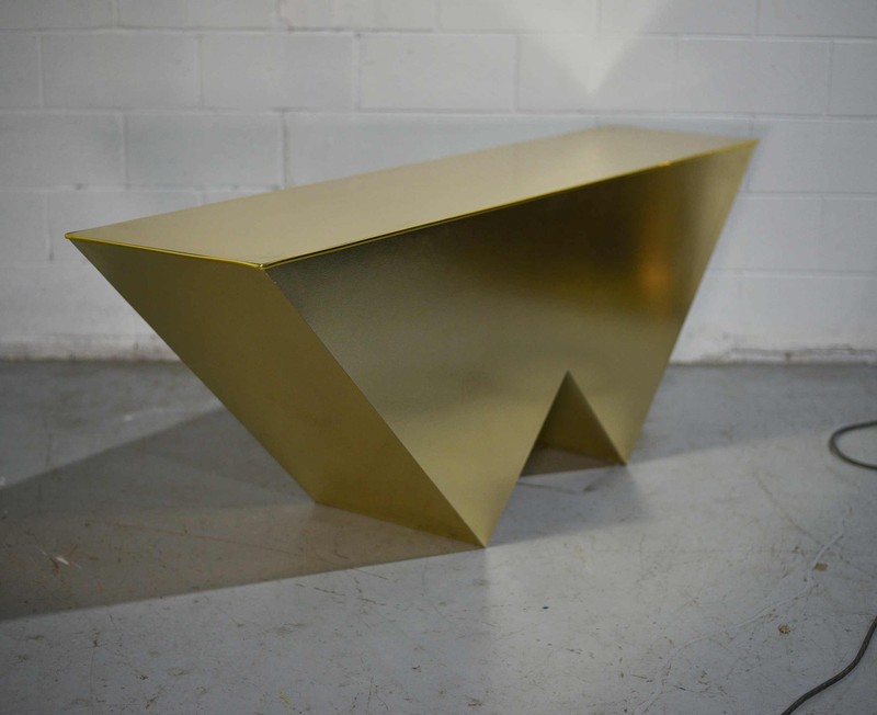 1980s Gilt Low Coffee Table in a W Shape gallery