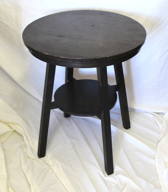 Antique Mission Oak Round Lamp Table – Arts & Crafts Style gallery