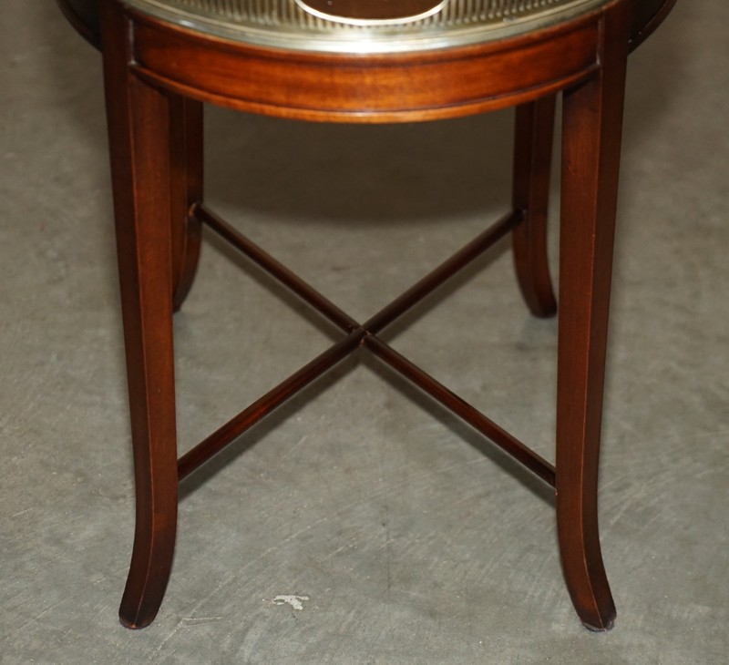 ANTIQUE HAND SAWN MAHOGANY GEORGIAN 1810 BRASS GALLERY RAIL COFFEE TABLE CIRCA gallery