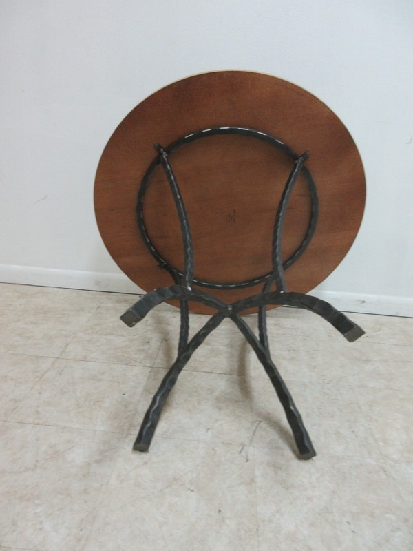 Charleston Forge Hearthstone Wrought Iron Dinette Center Table Honey Maple gallery