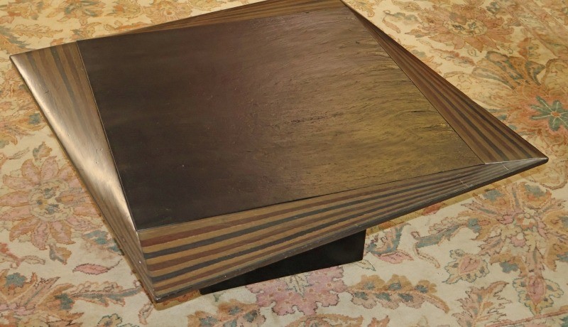 Italian Ebony and Slate Mid Century Coffee Table Attributed to Tobia Scarpa gallery