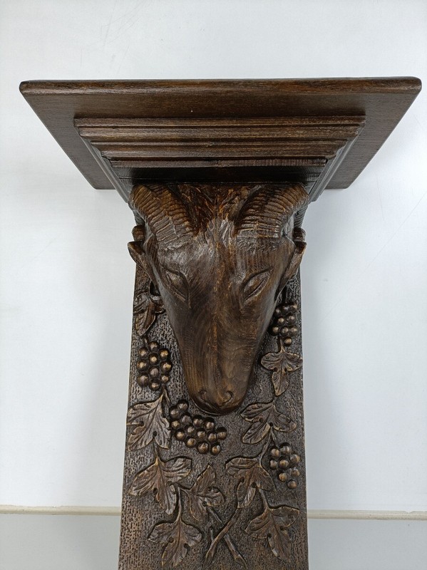 Hand Carved Wooden Wall Hall Console table Ornate Ram Large Antique gallery