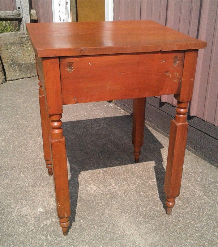 Antique Cherry One Drawer Stand 1860s Era gallery