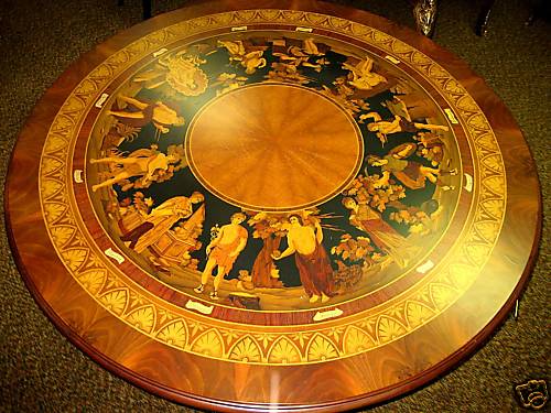 Hand Crafted Wooden Foyer Table Made in Italy Rare